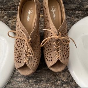 Paprika Brand wedge heels